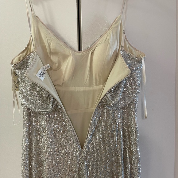 Eliza J long champagne sequin dress. - Picture 7 of 17